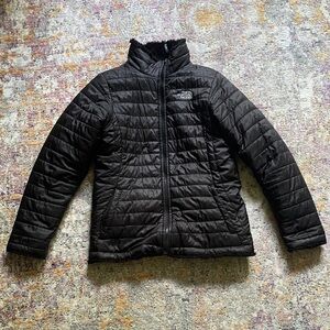The North Face Black Quilted Jacket reversible